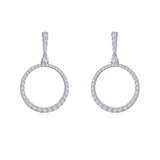 Open Circle Drop Earrings