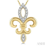 Fleur De Lis Diamond Pendant