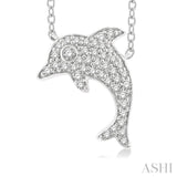 Dolphin Petite Diamond Fashion Pendant