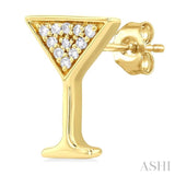 Martini Glass Petite Diamond Fashion Earrings