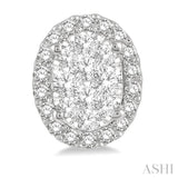 Oval Shape Halo Lovebright Essential Diamond Earrings