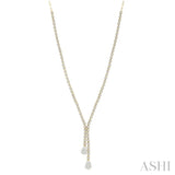 Pear Shape Lovebright Diamond Fashion 'Y' Necklace