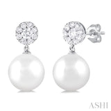 Pearl & Lovebright Diamond Fashion Earrings