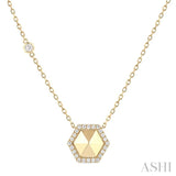 Hexagon Shape Petite Diamond Fashion Necklace