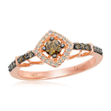 Le Vian Chocolatier® Ring featuring 1/3 cts. Chocolate Diamonds®, 1/15 cts. Vanilla Diamonds® set in 14K Strawberry Gold®