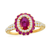 Le Vian® Ring featuring 1 cts. Passion Ruby?, 3/8 cts. Vanilla Diamonds® set in 14K Honey Gold?