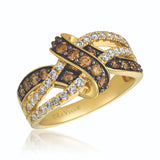 Le Vian Creme Brulee® Ring featuring 1/2 cts. Chocolate Diamonds®, 1/2 cts. Nude Diamonds set in 14K Honey Gold?