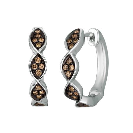 Le Vian Chocolatier® Earrings featuring 1/4 cts. Chocolate Diamonds® set in 14K Vanilla Gold®